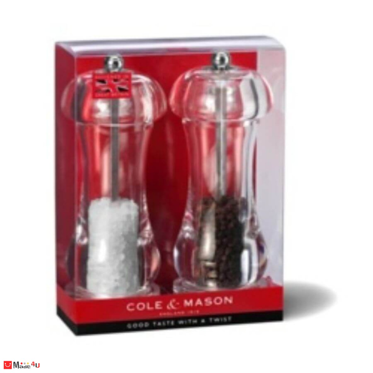 Комплект мелнички за сол и пипер CAPSTAN - 2 броя, 15,5 см, COLE&MASON